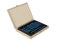 Carbide tipped turning tool set 11-pieces 8x8 in wooden case